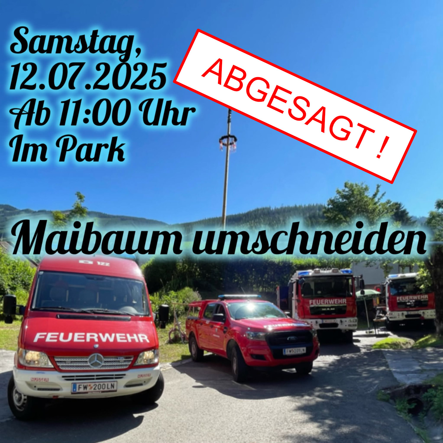 Maibaum umschneiden