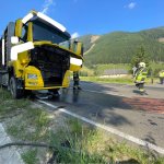 LKW-Brand auf der B115