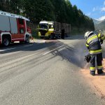 LKW-Brand auf der B115